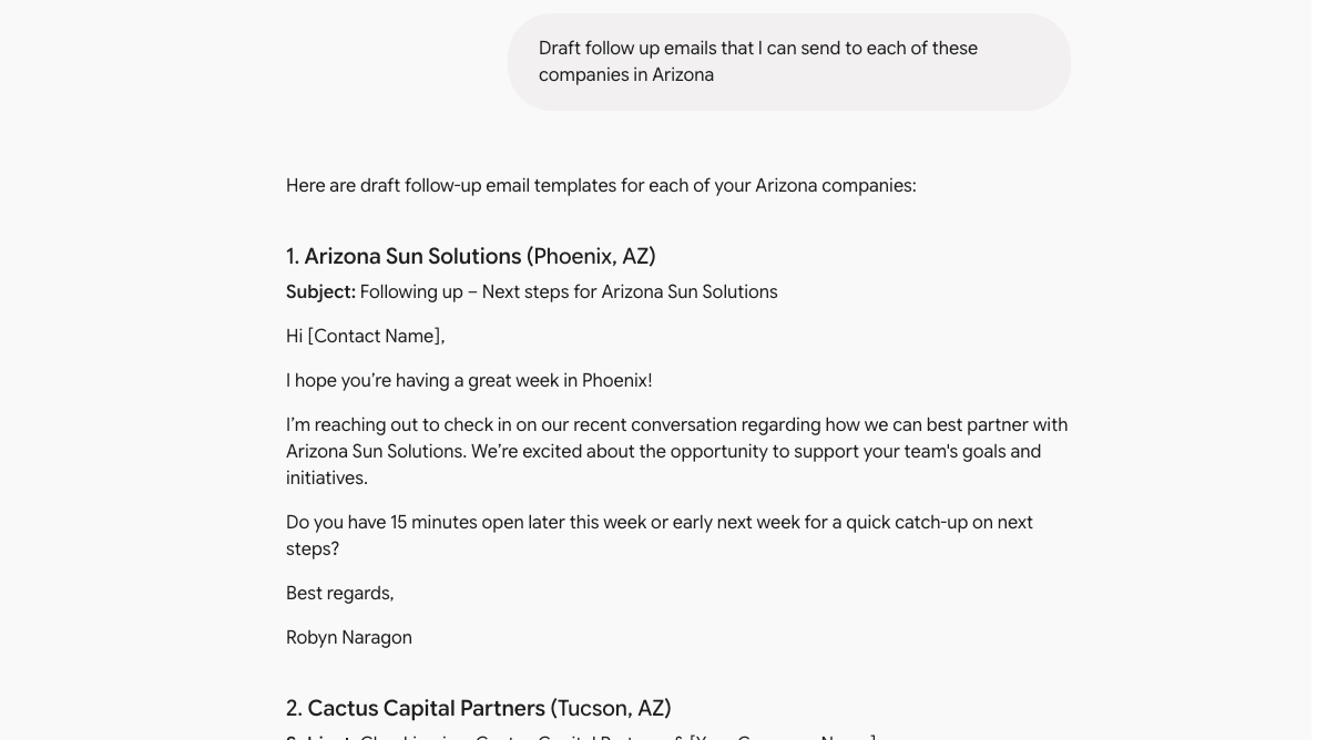 Ask Gemini to Draft Emails